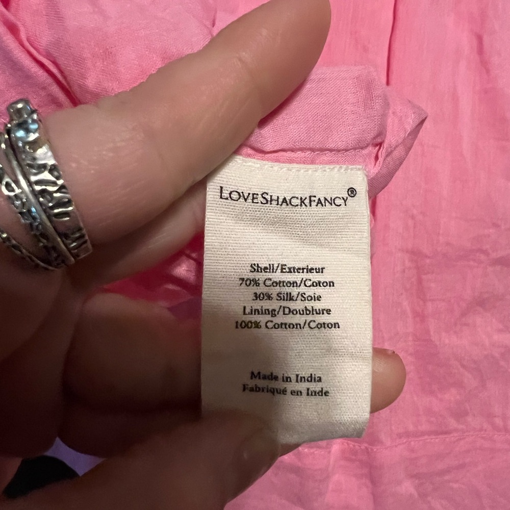 LoveShackFancy Vibrant Pink Floral Maxi Skirt - Picture 14 of 15